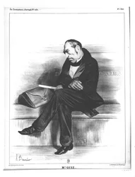 Francois Guizotin (1787-1874) karikatyyri elokuvasta "La Caricature"